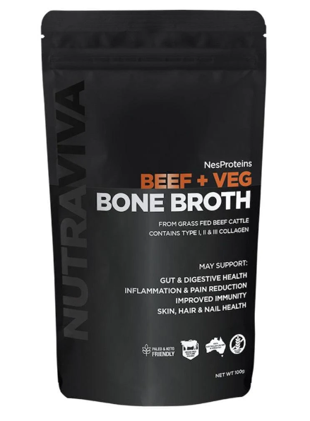 NutraViva Nes Proteins Beef Bone Broth (Grass Fed Grass Finished) - 100g