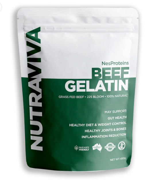 NutraViva Nes Proteins Beef Gelatin - Grass Fed Grass Finished 450g