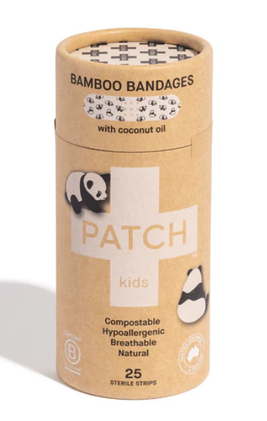 PATCH Kids Panda Bamboo Bandages with Coconut Oil - 25 Strips