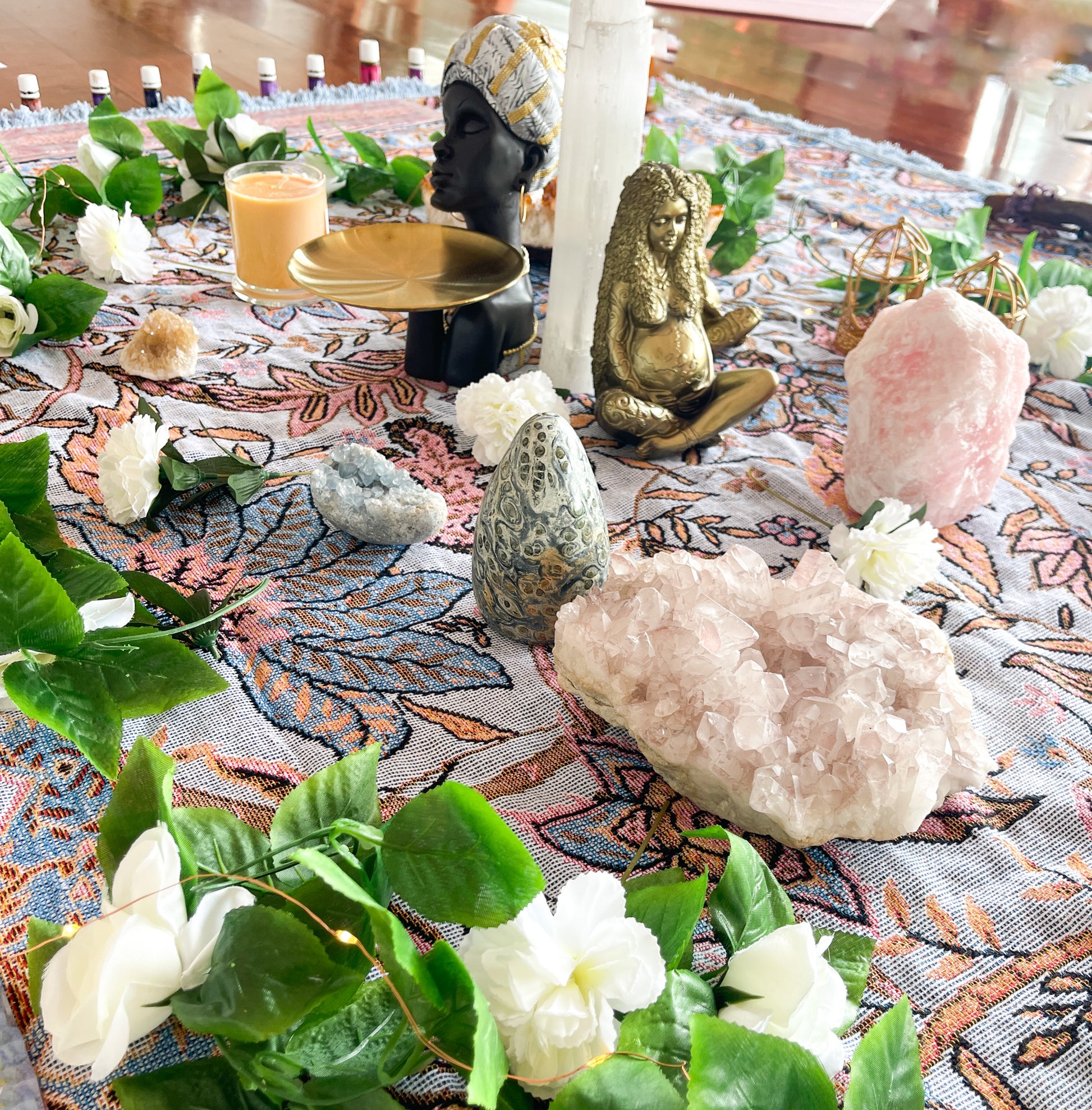 An alter built at a previous Women.Returning Home retreat held on the Sunshine Coast, Queensland Australia.